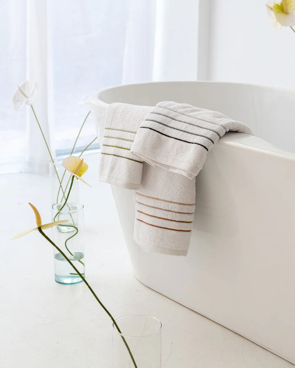 Lines Embroidered Towels (Set of 3)