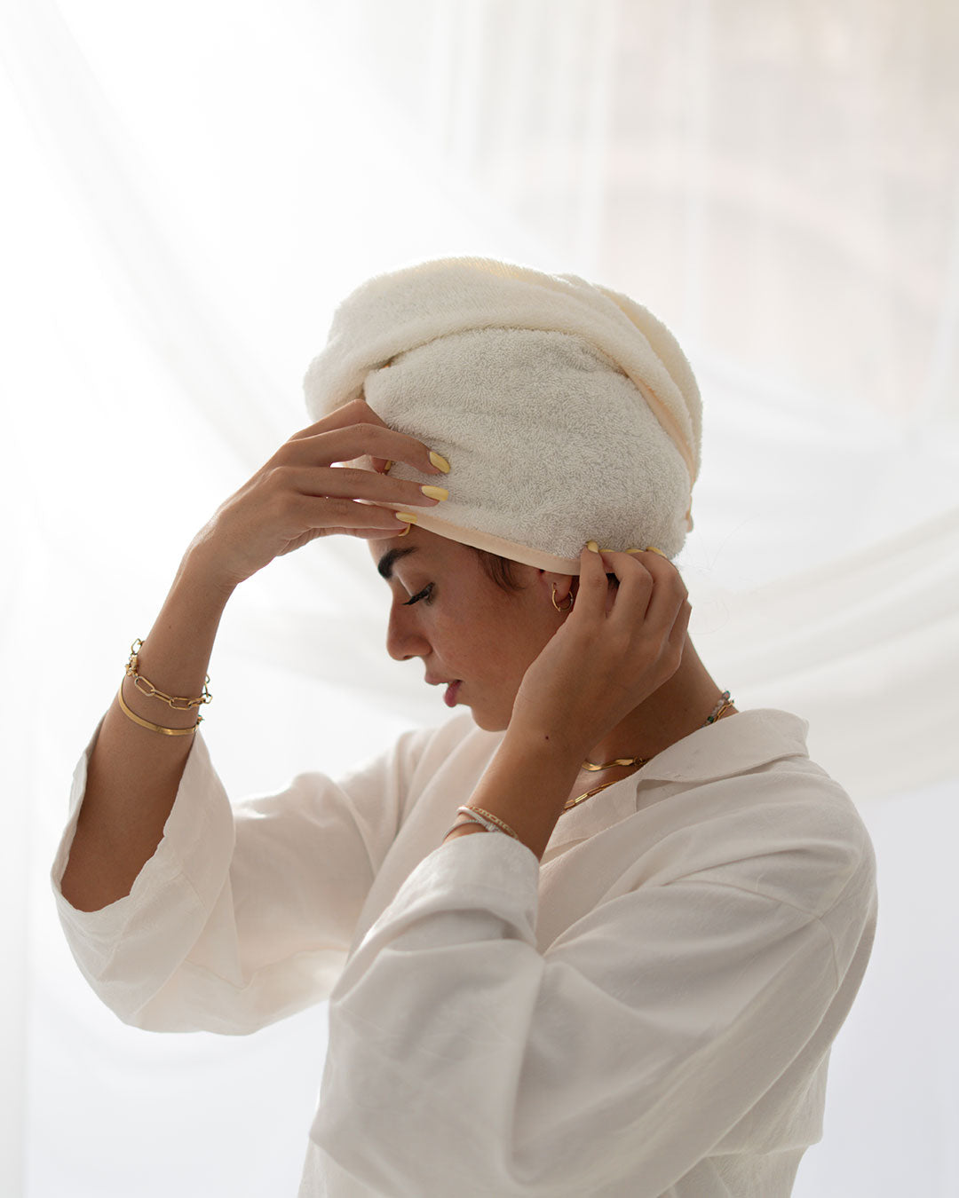 فوطة شعر قطن ١٠٠٪