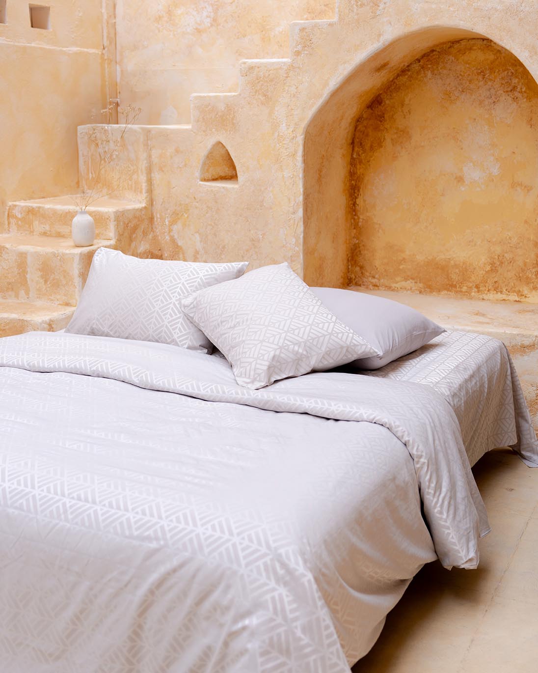 Dune Maze Jacquard Duvet Cover