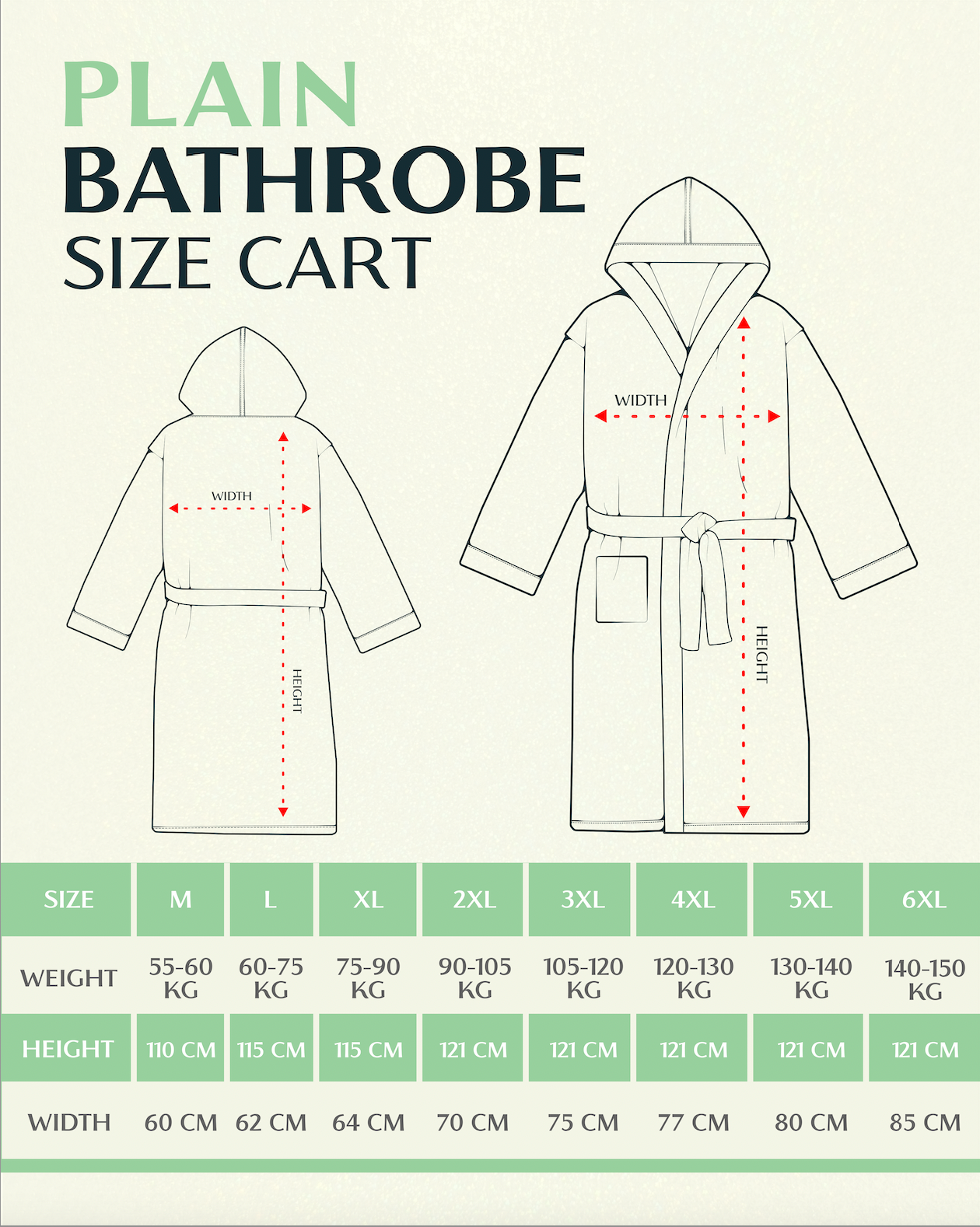 Plain Bathrobe 450GSM