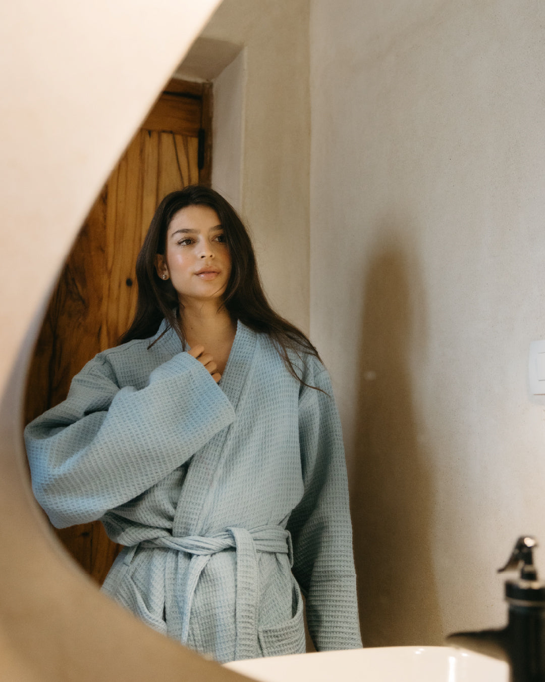 100% Cotton Waffle Bathrobe