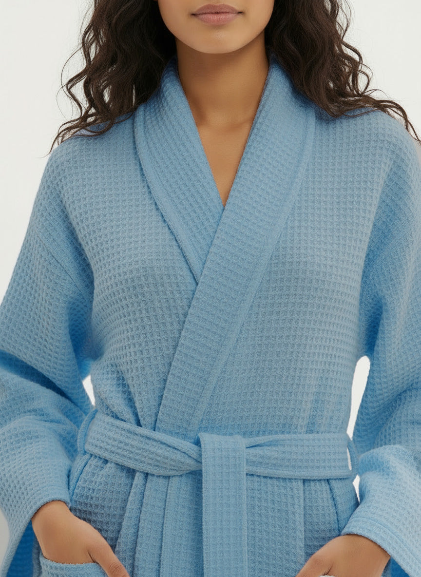 100% Cotton Waffle Bathrobe