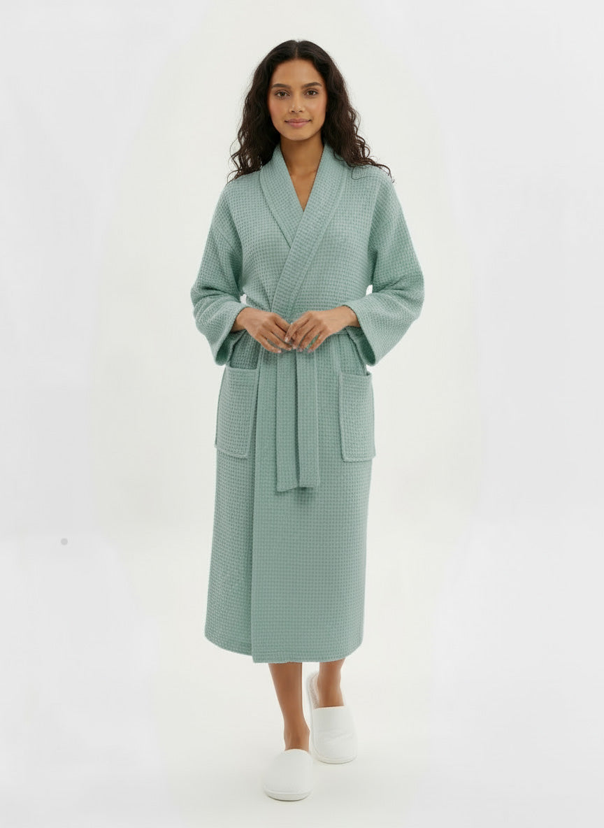100% Cotton Waffle Bathrobe