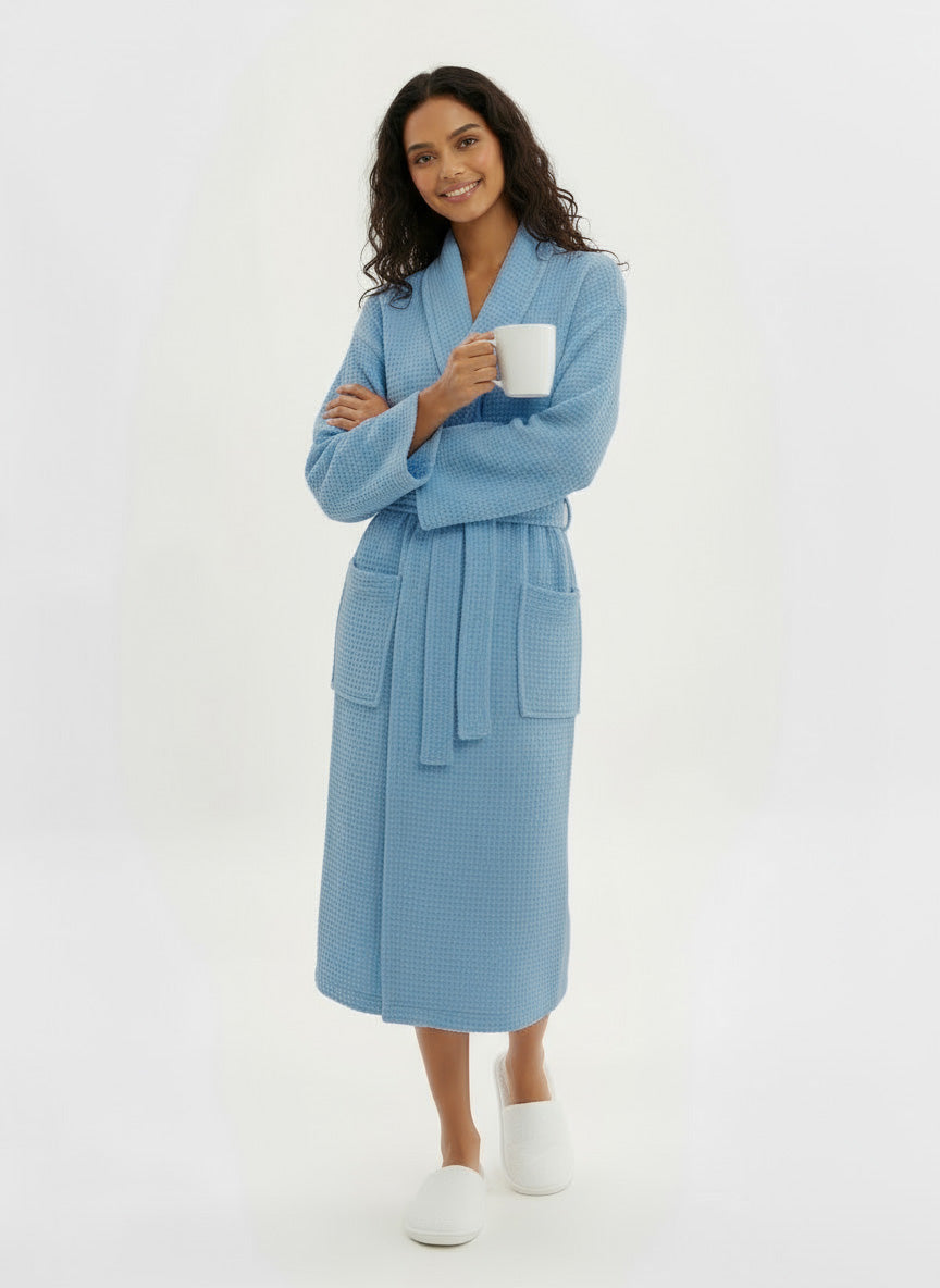 100% Cotton Waffle Bathrobe