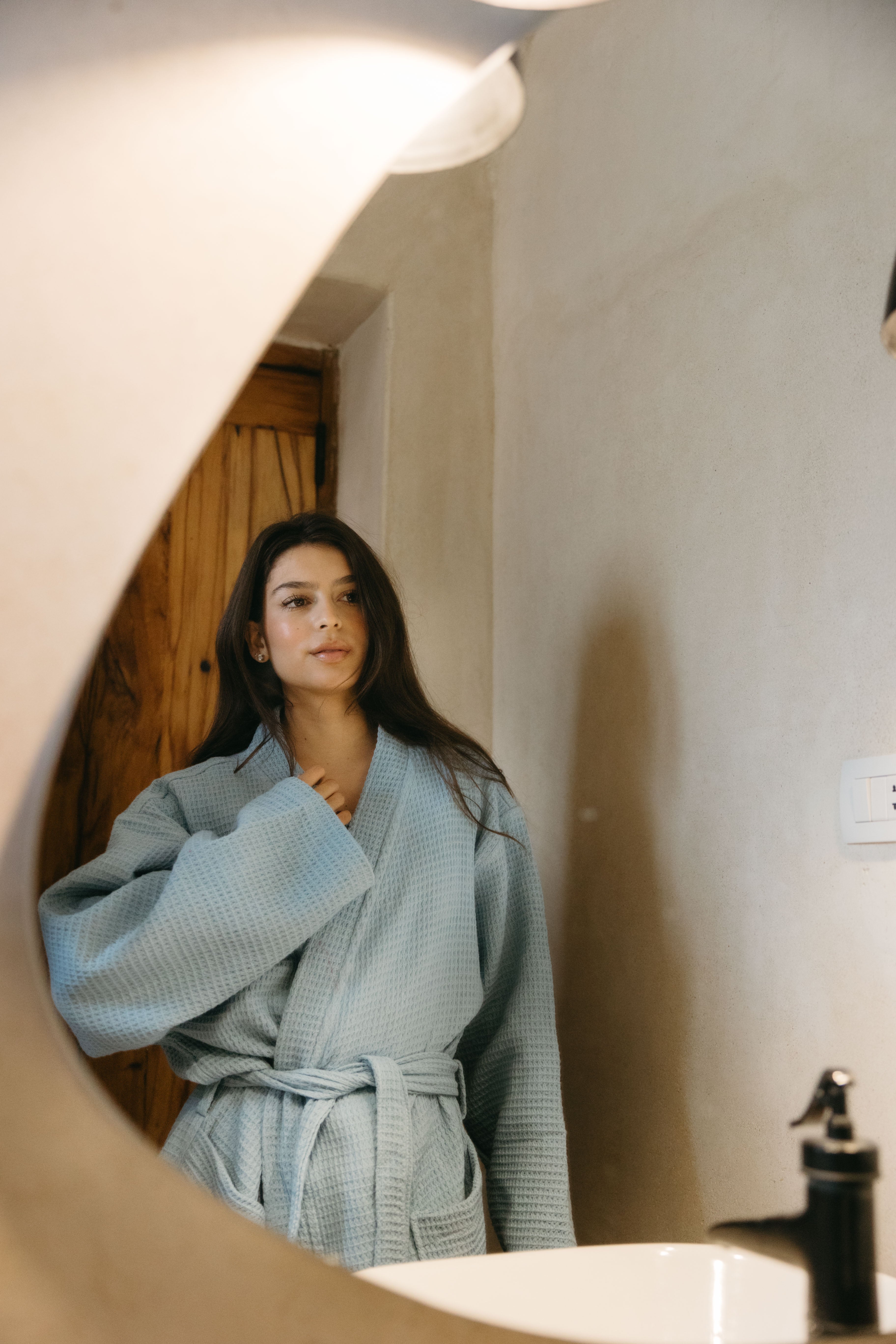 100% Cotton Waffle Bathrobe