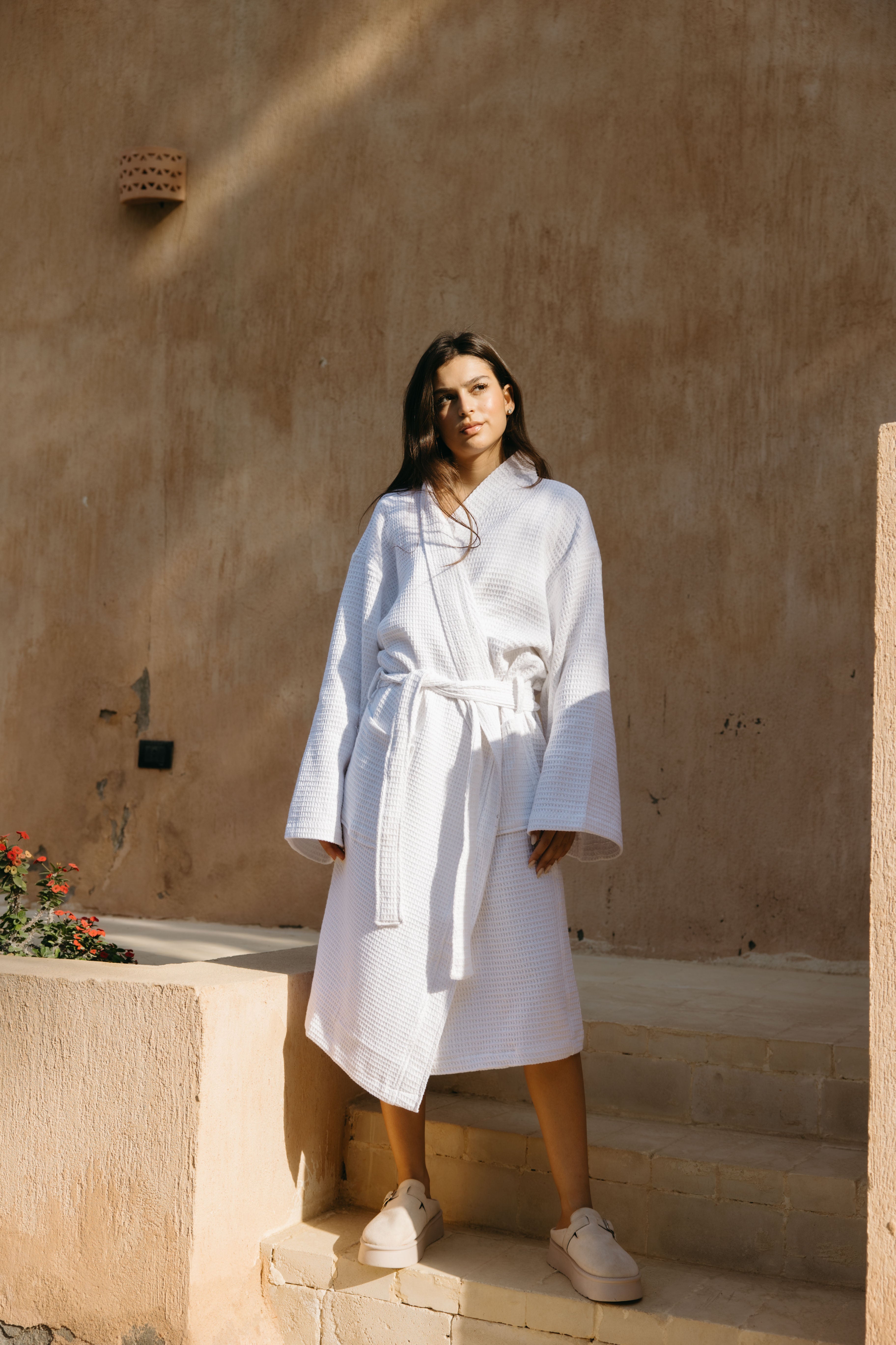 100% Cotton Waffle Bathrobe