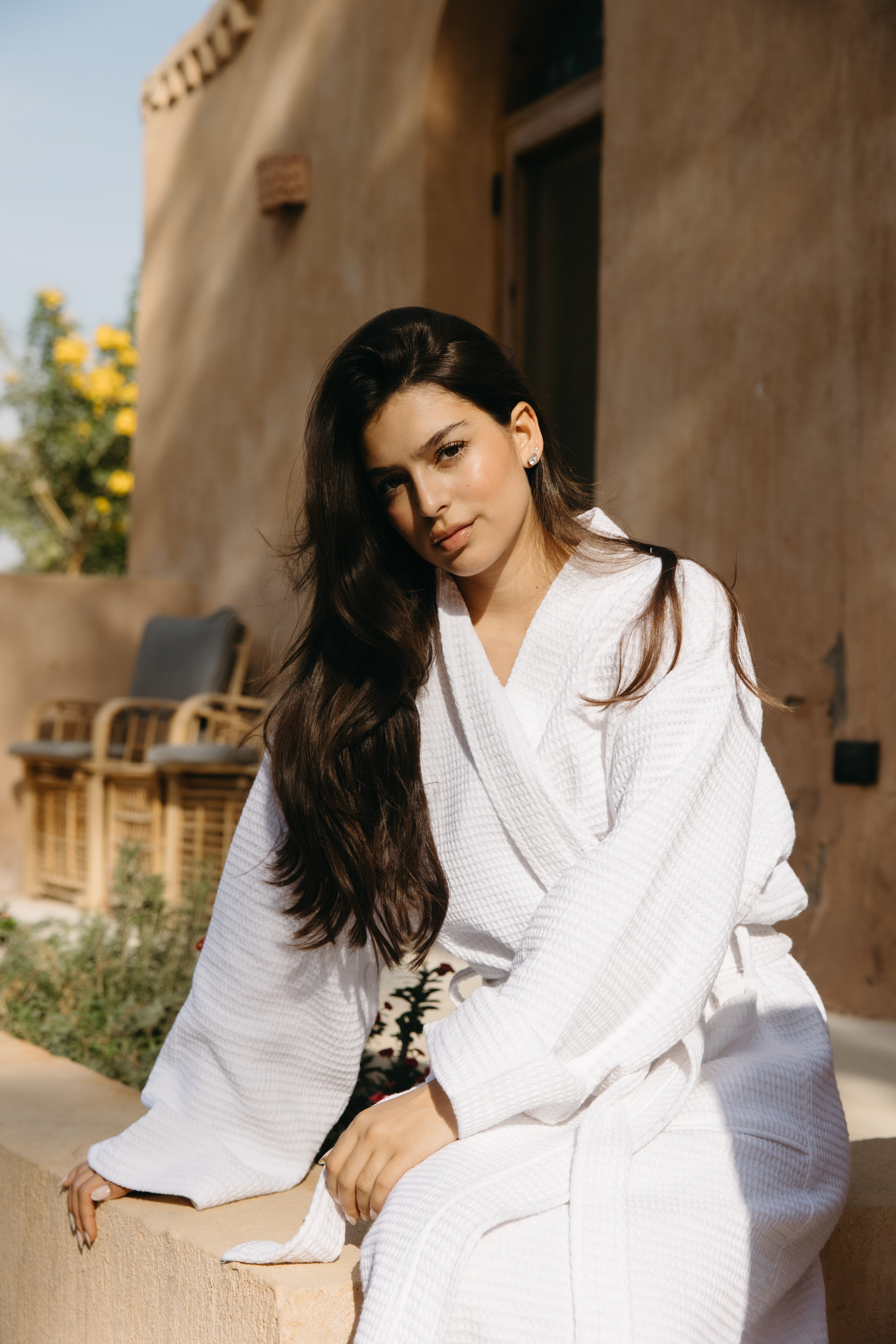 100% Cotton Waffle Bathrobe