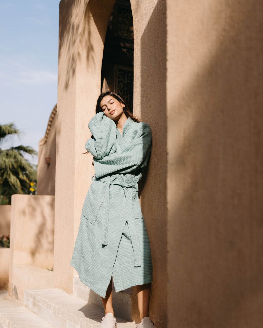 100% Cotton Waffle Bathrobe