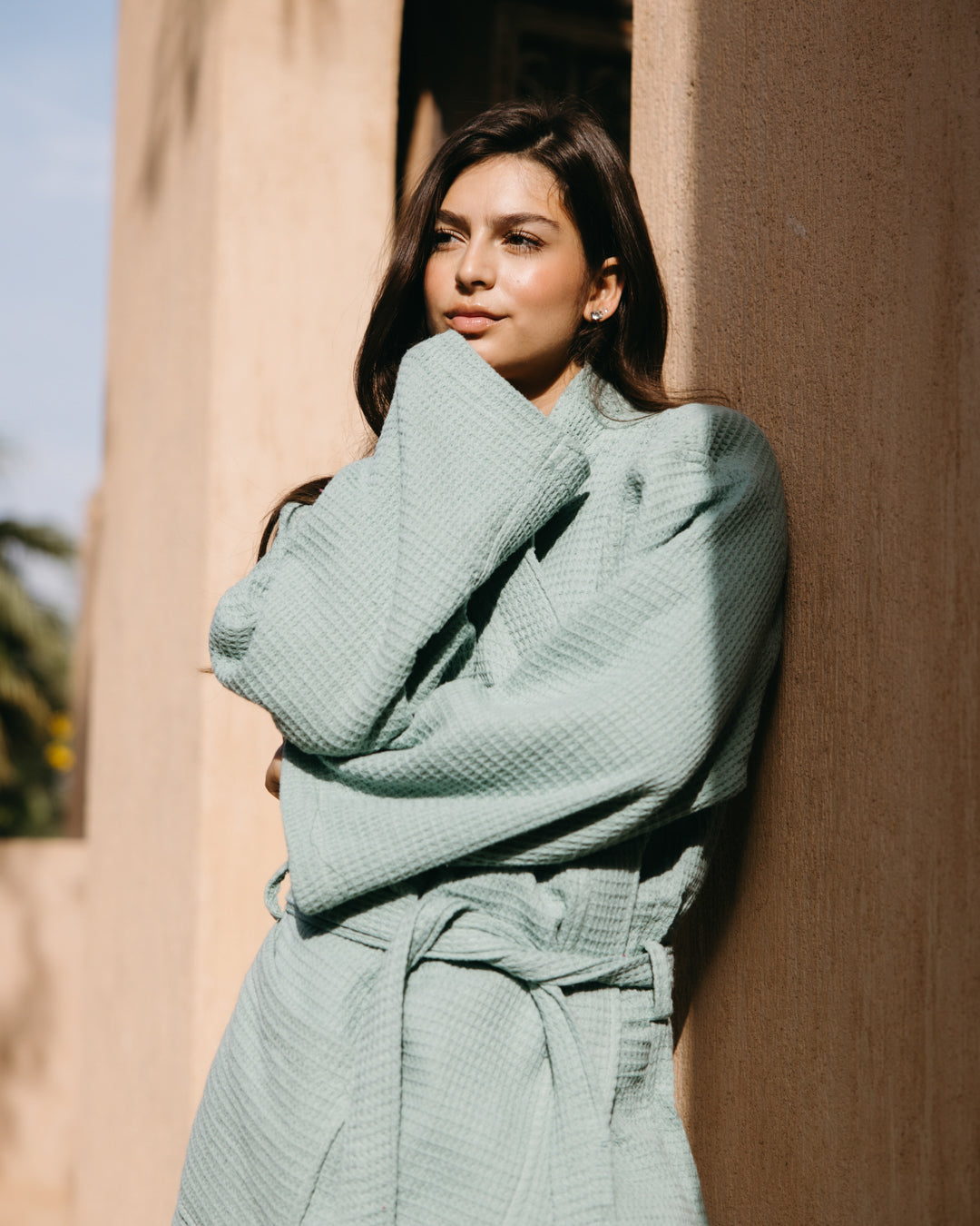 100% Cotton Waffle Bathrobe