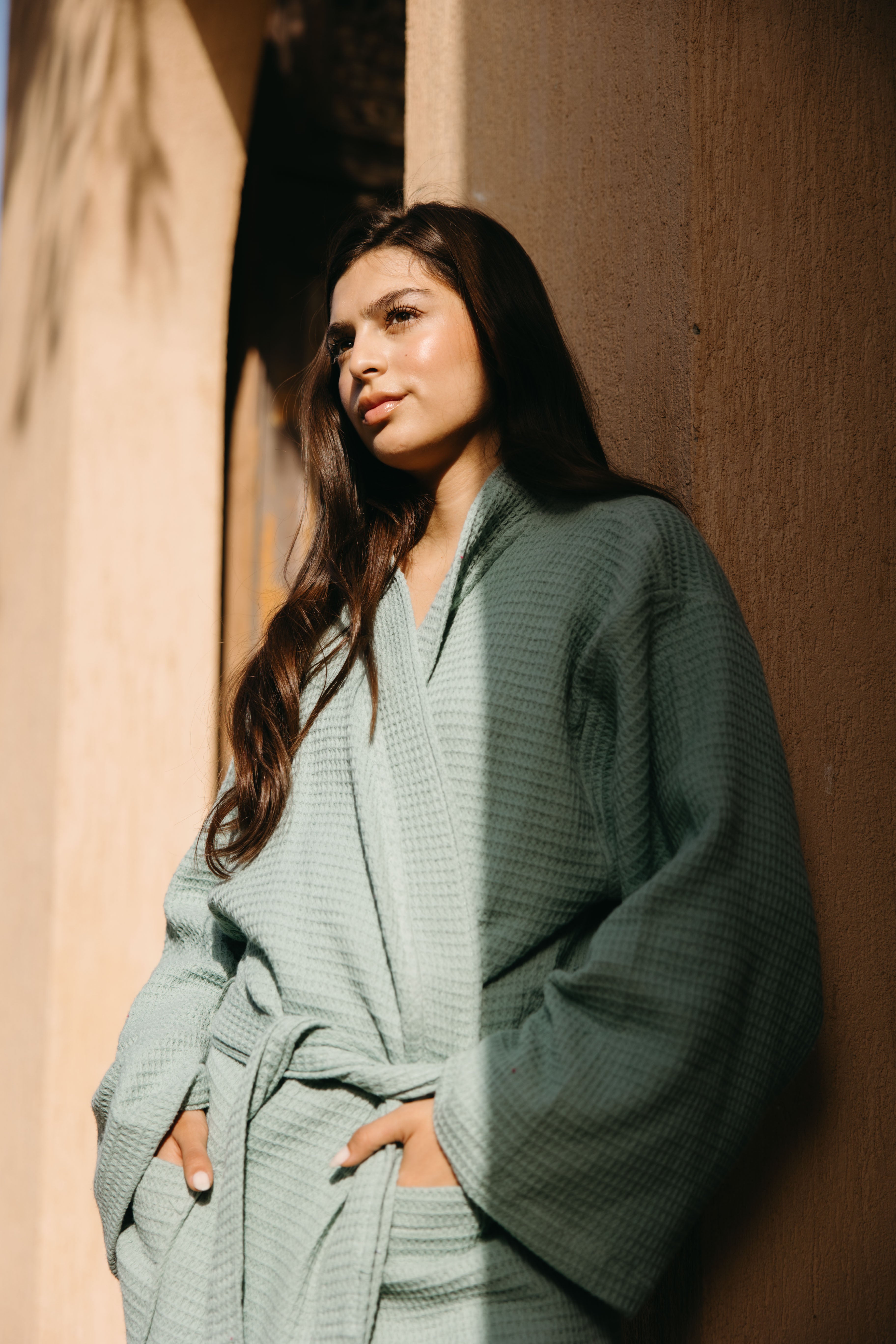 100% Cotton Waffle Bathrobe