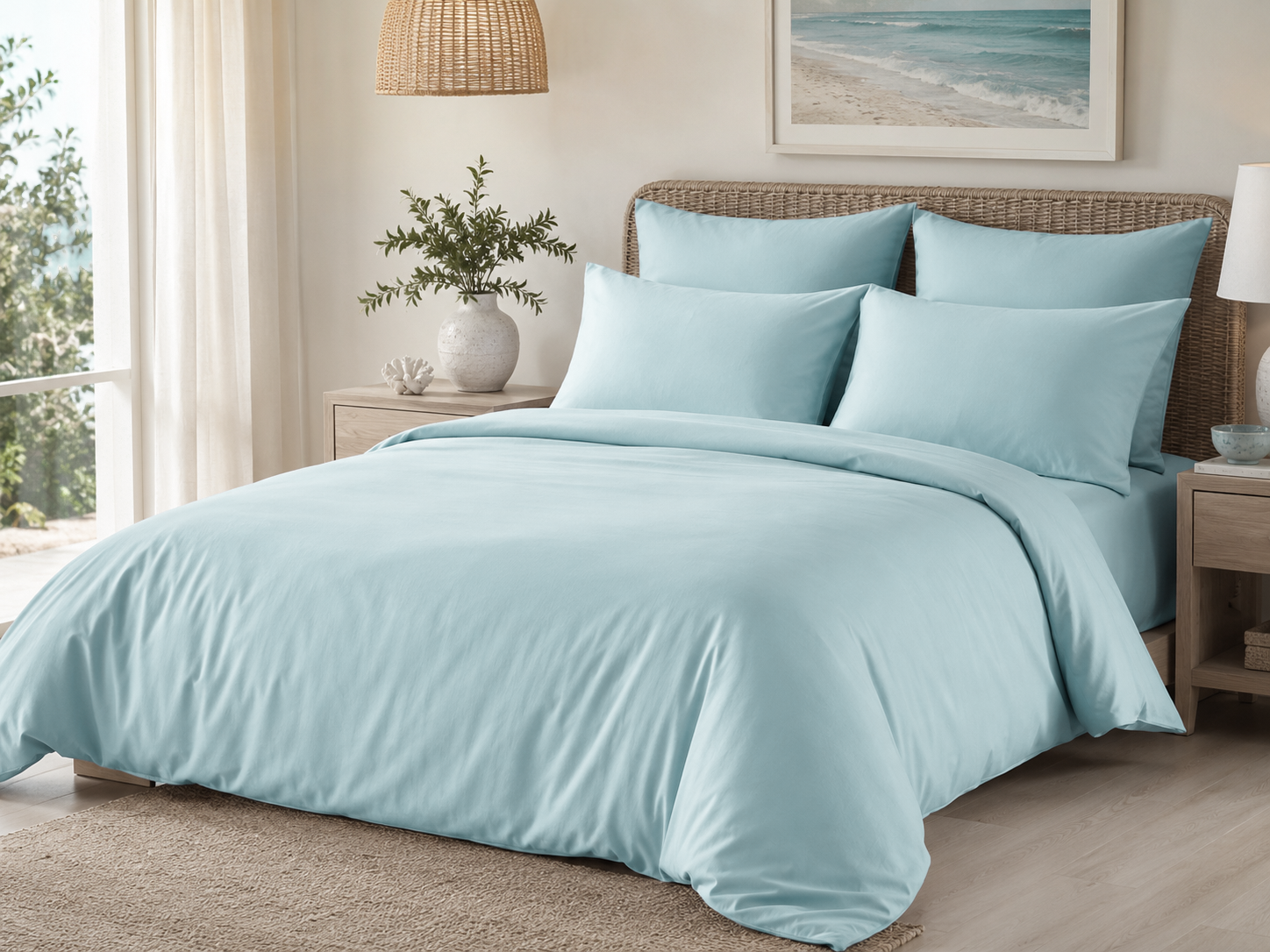 Egyptian Cotton Percale Duvet Cover