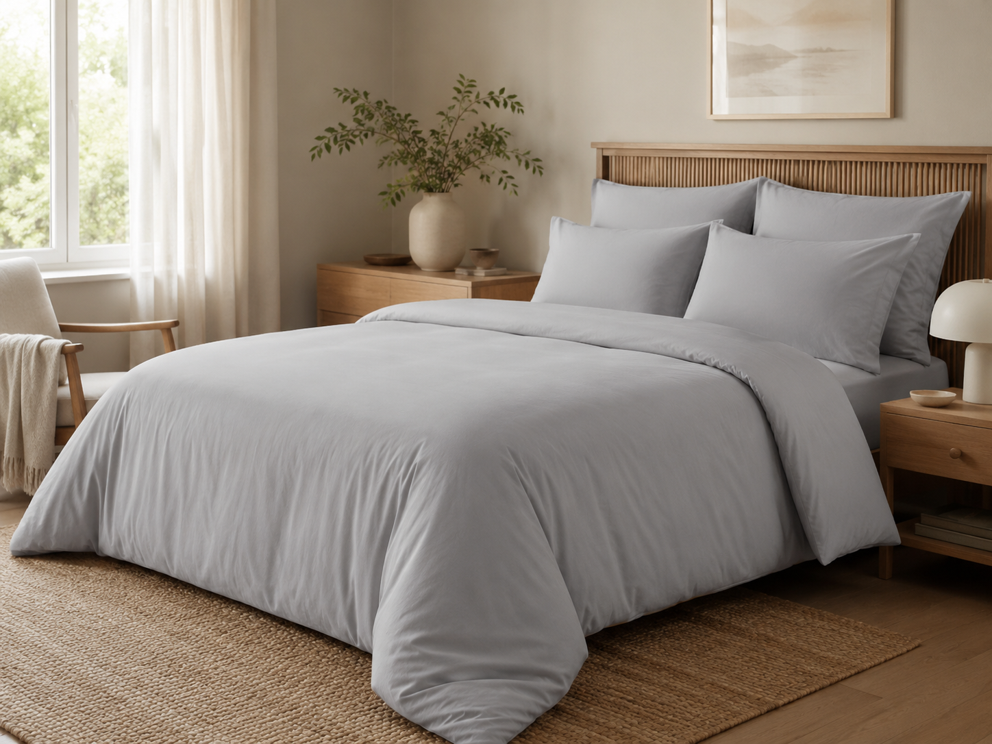Egyptian Cotton Percale Duvet Cover