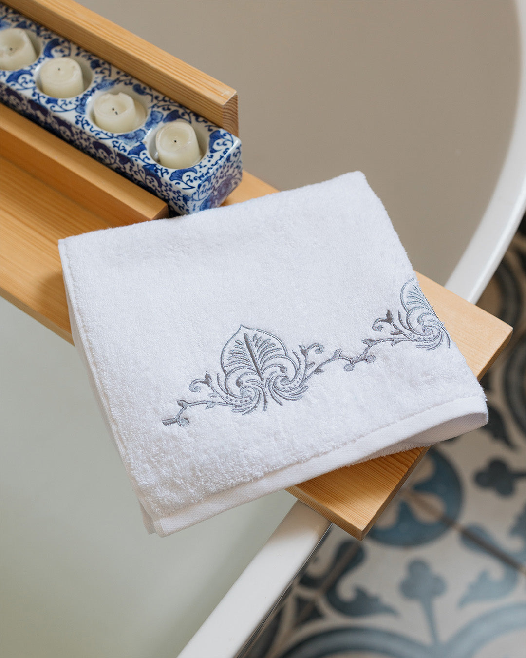 Majesty Embroidered Face Towel