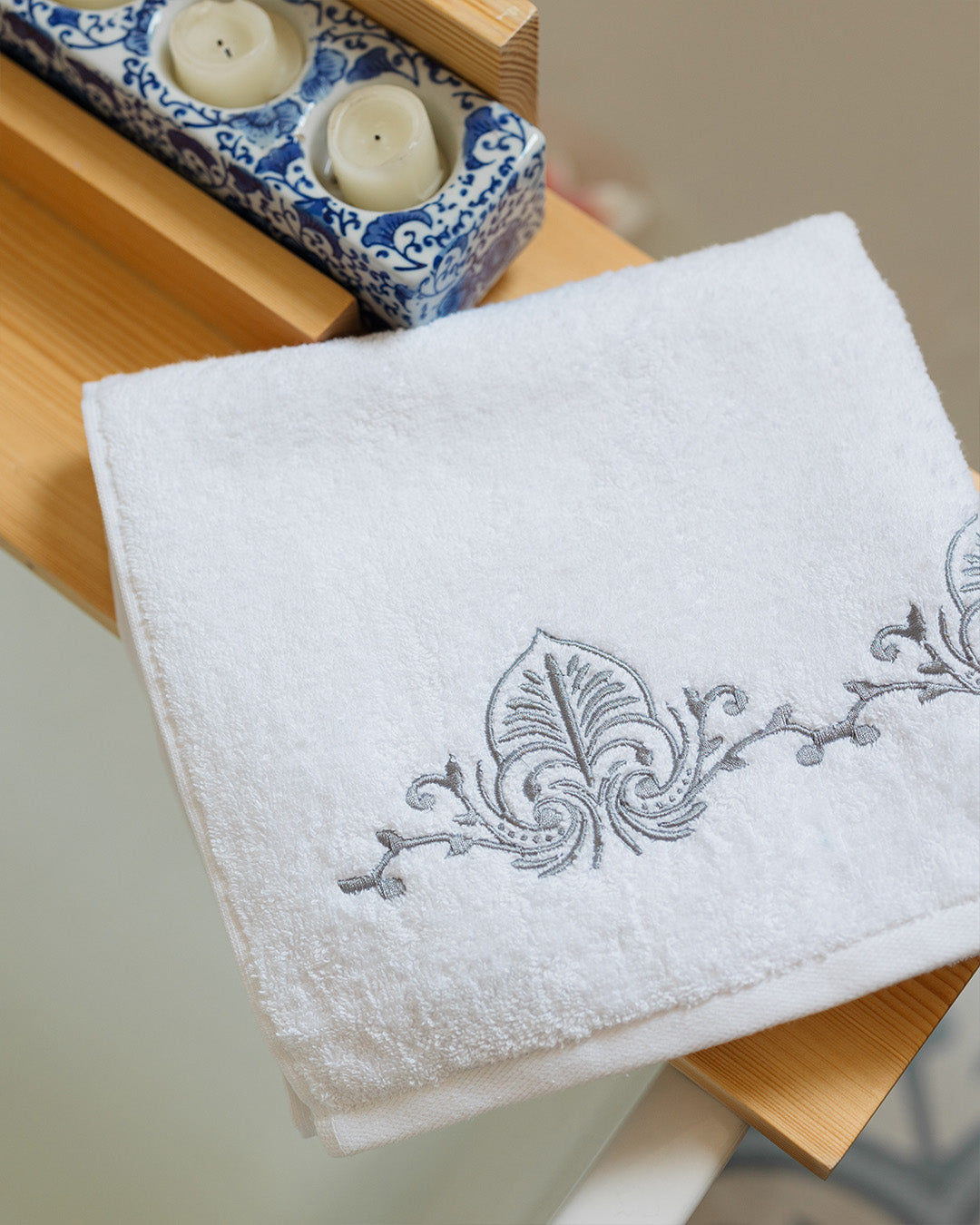 Majesty Embroidered Face Towel