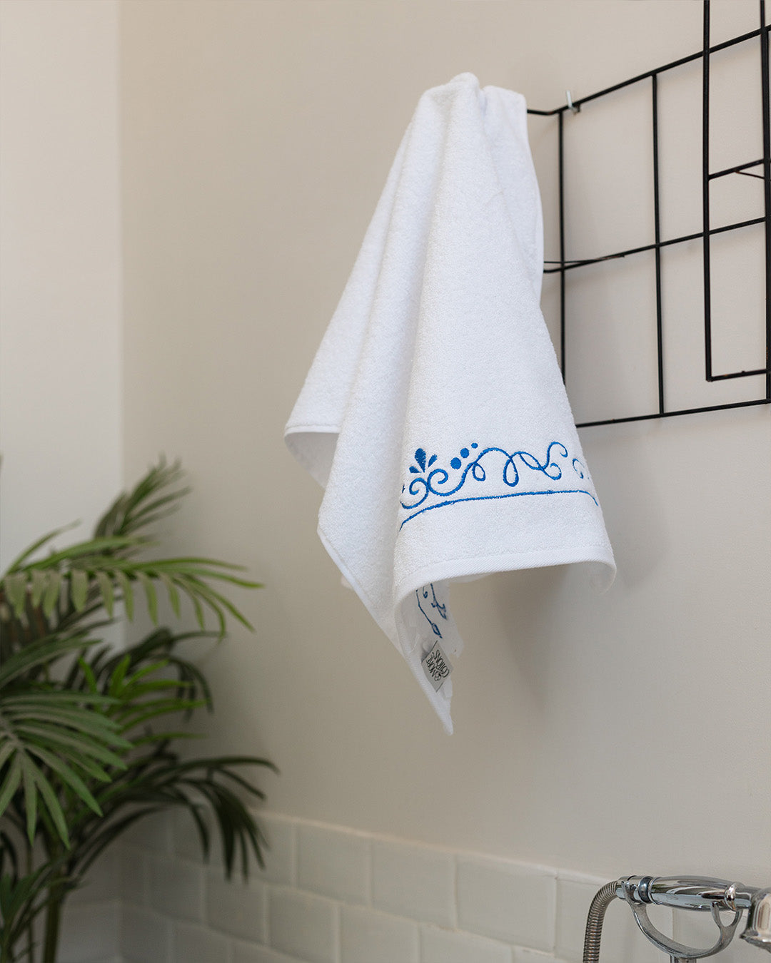 Swirls Embroidered Face Towel