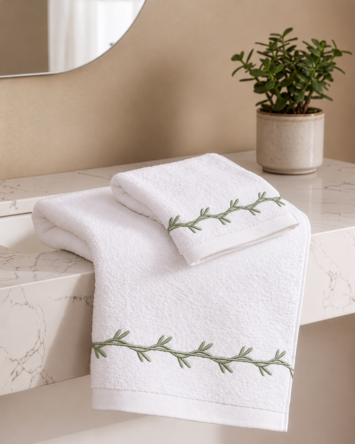 Aura Embroidered Towel