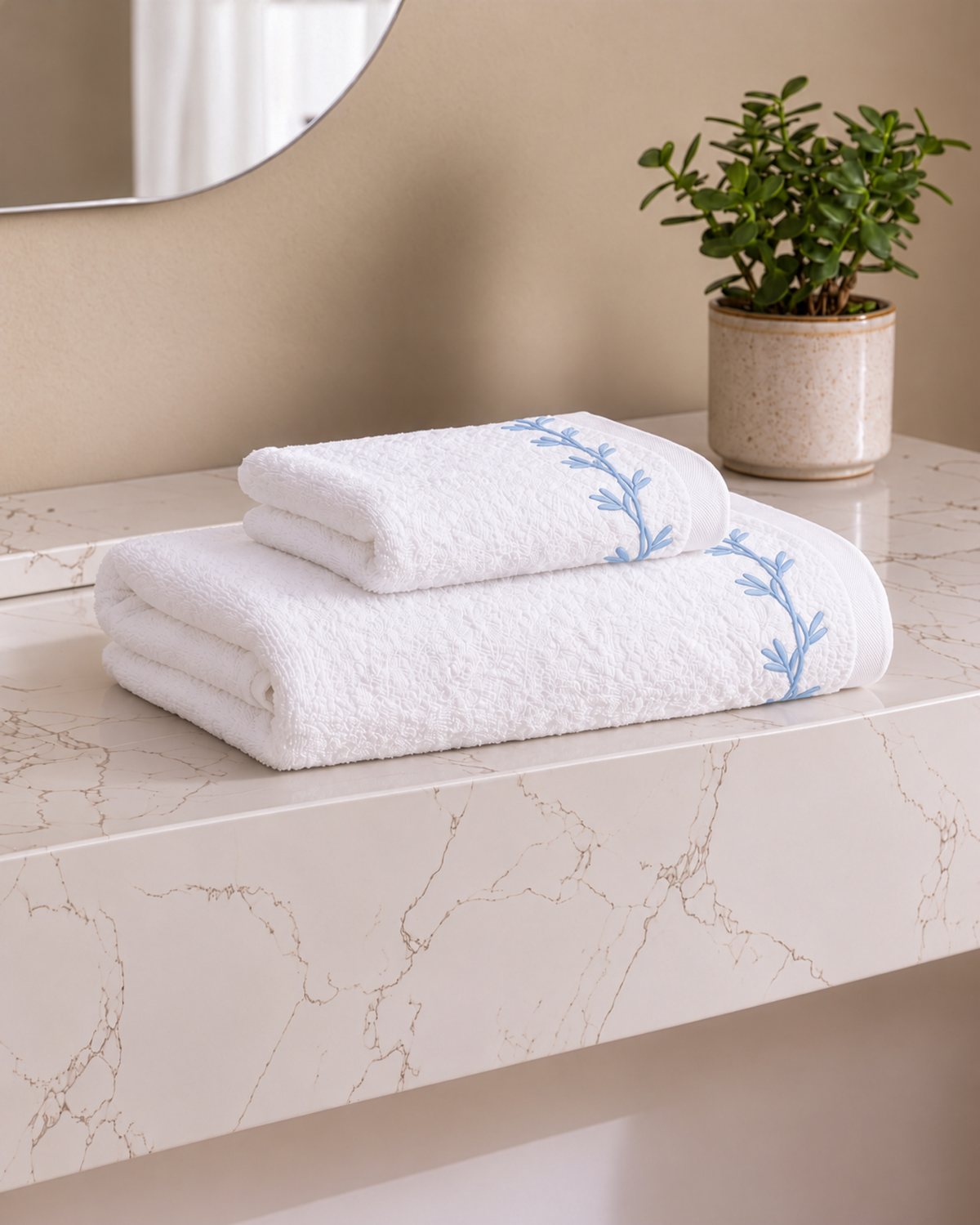Aura Embroidered Towel