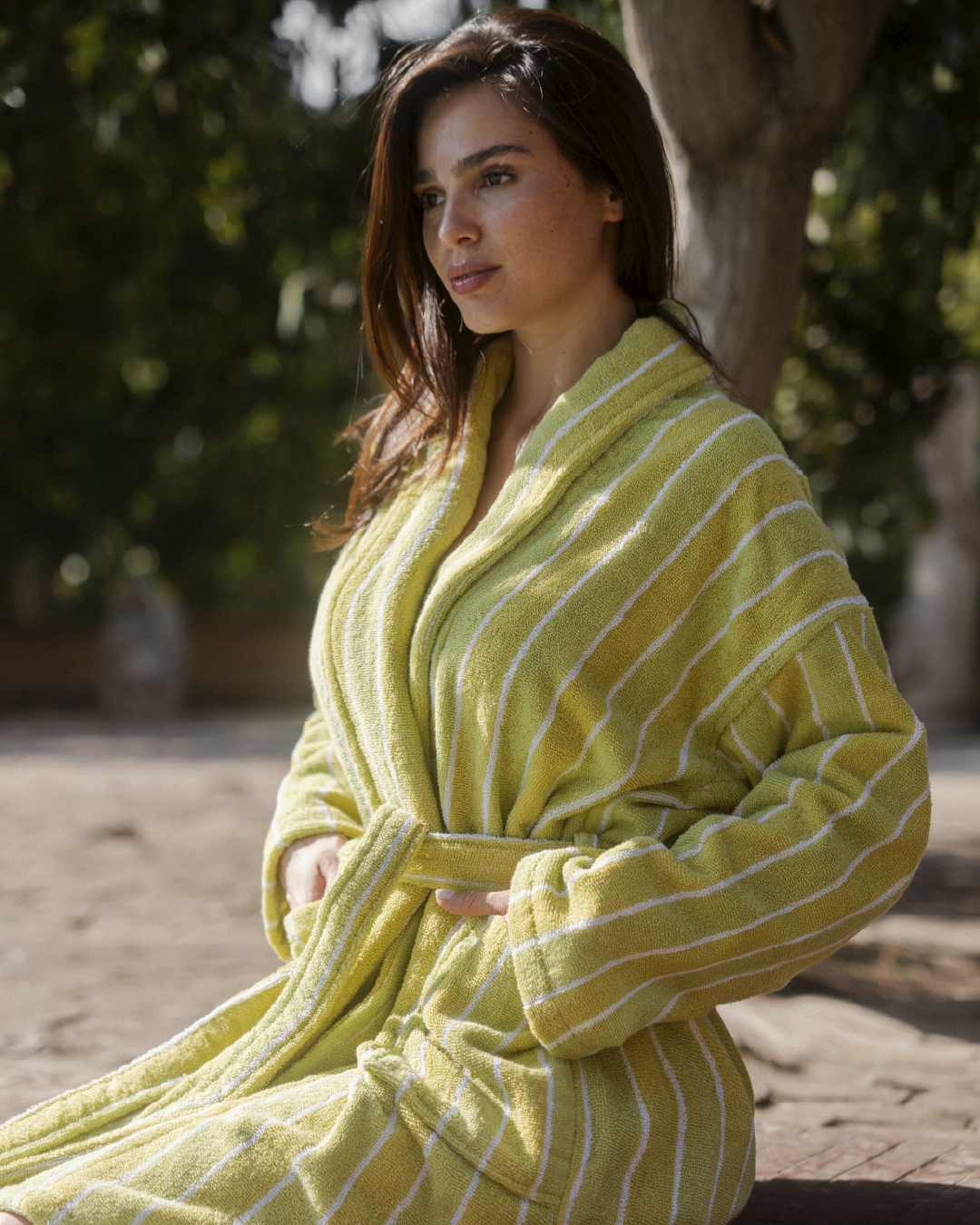 Striped Bathrobe 500 GSM