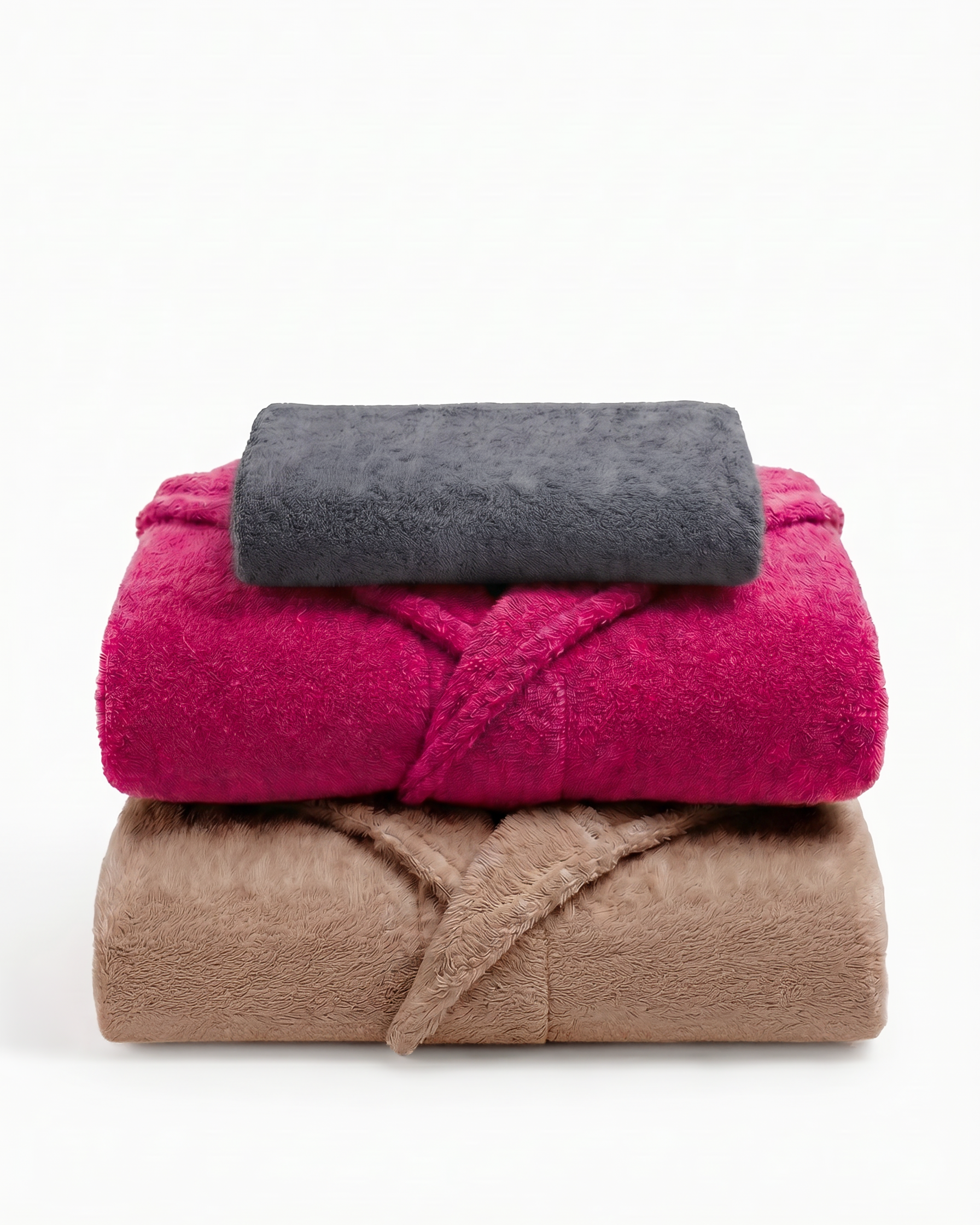 Family Comfort Set (2 Kids Bathrobes + 1 Plain Towel)