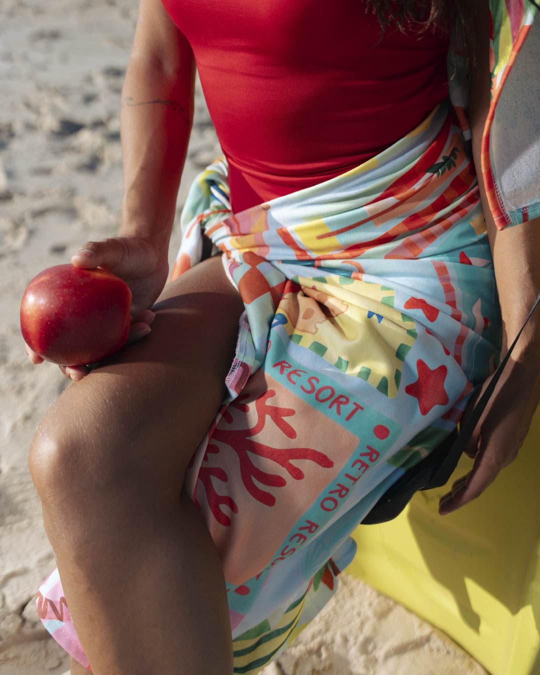 Retro Glow Beach Towel