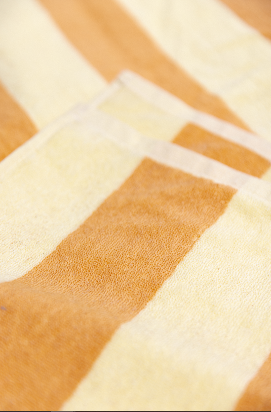 Yellow Striped Beach Towel
