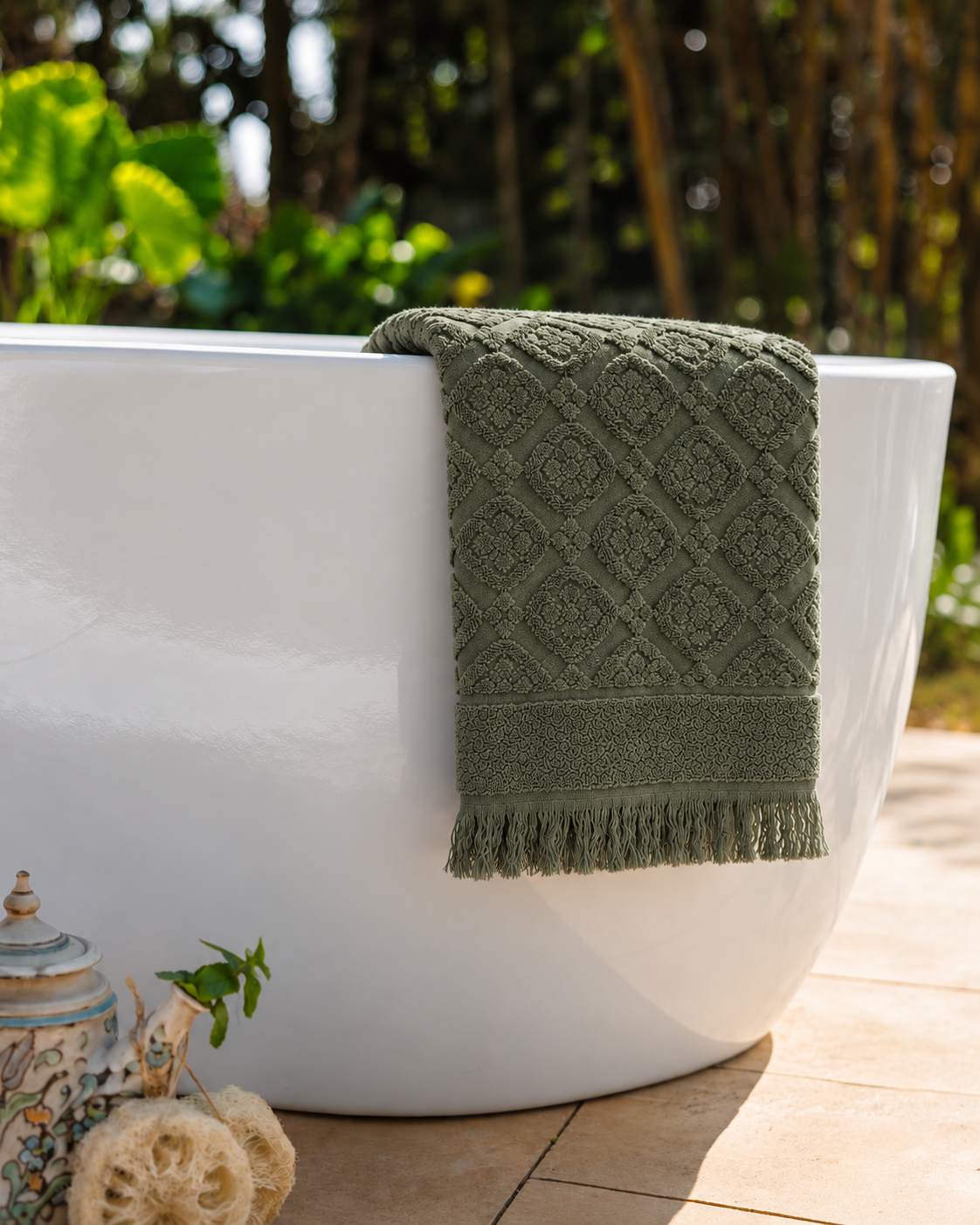 Arabesque Jacquard Towel 600 GSM