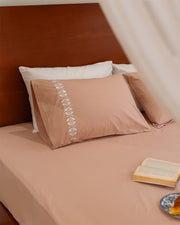 Rosette bridal embroidered bedsheet