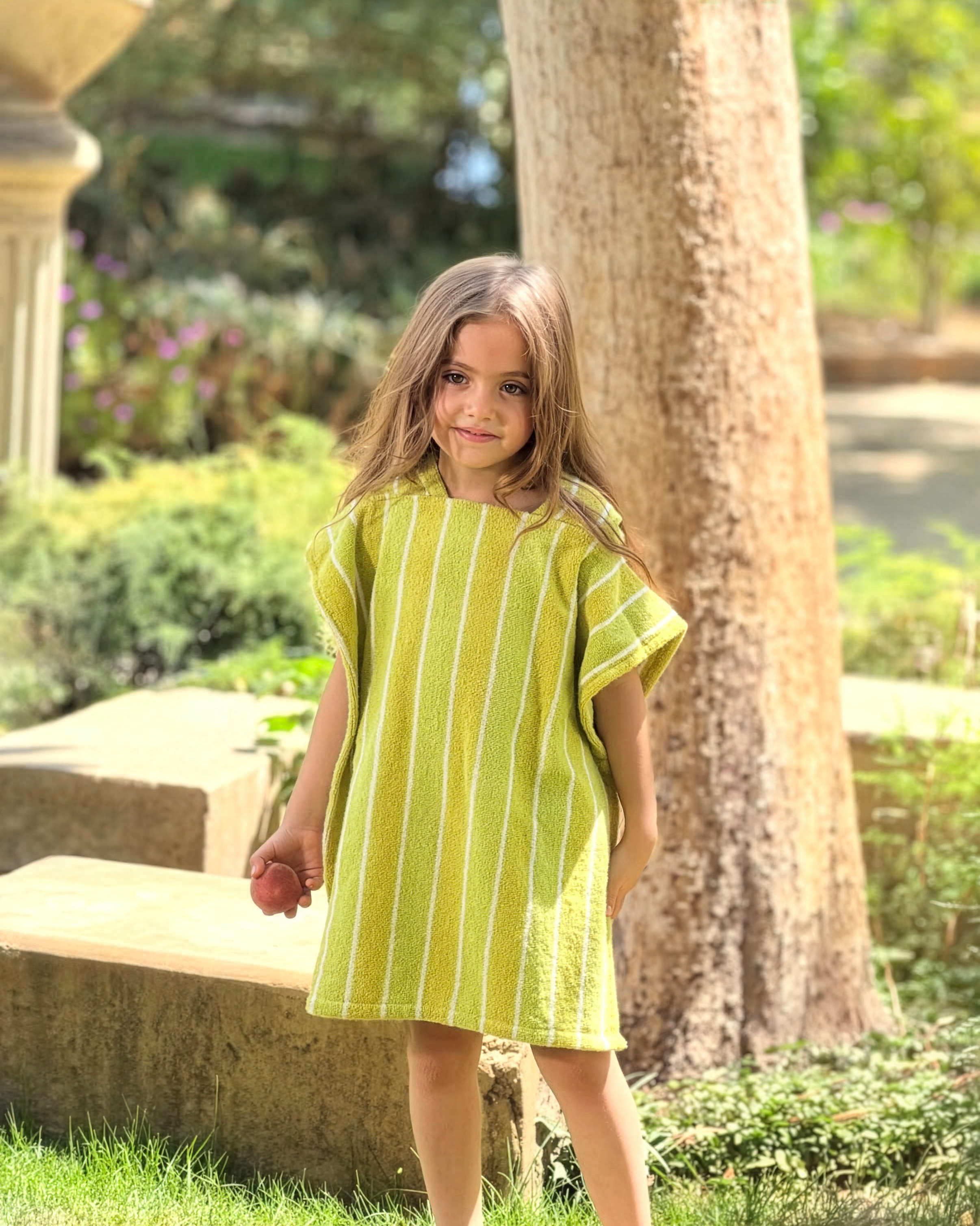 Striped Kids Poncho 500 GSM