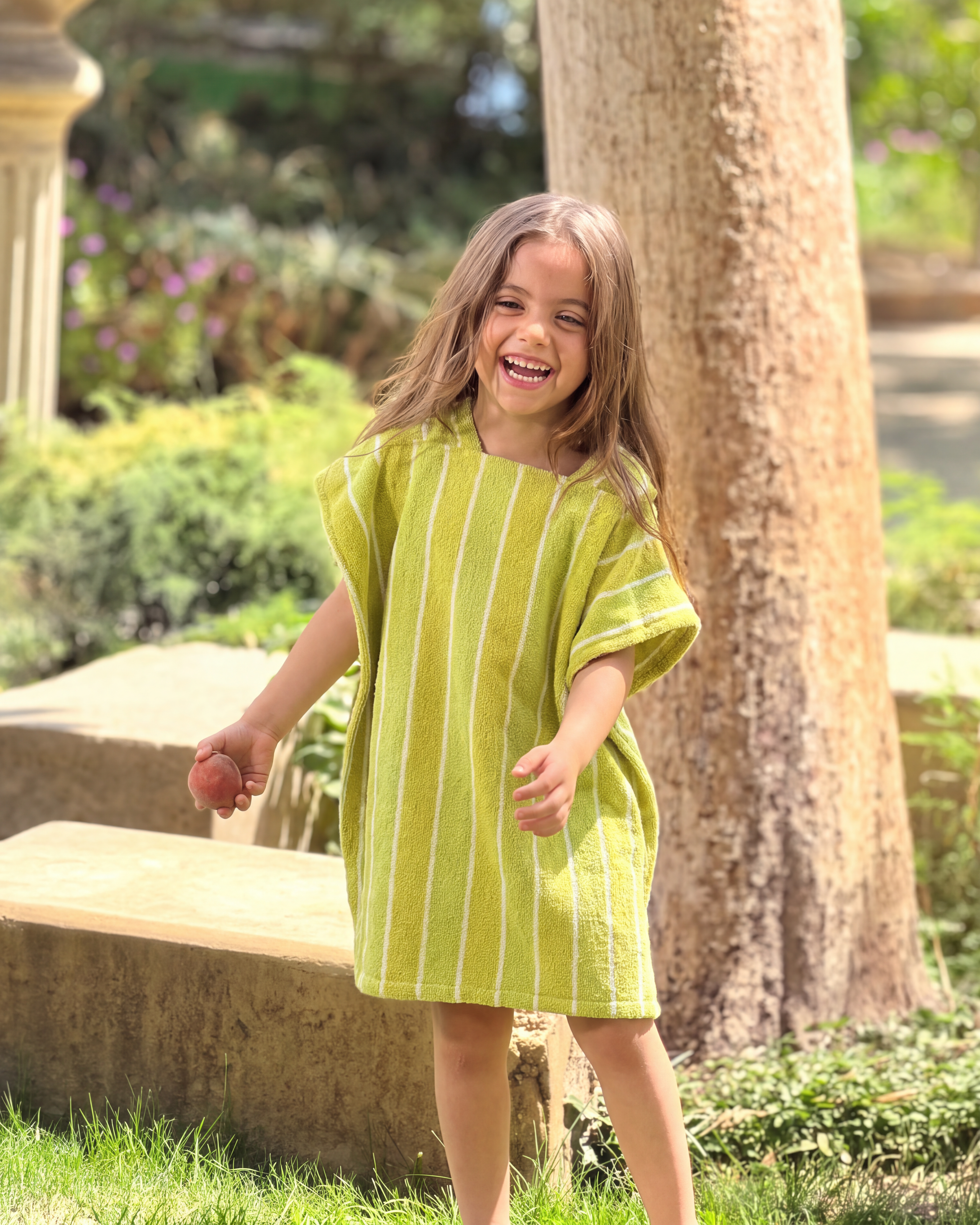 Striped Kids Poncho 500 GSM