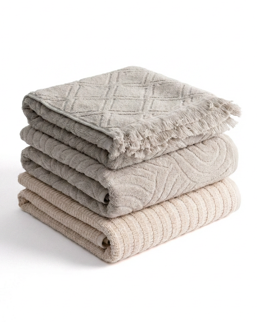 The Luxe Set (3 Jacquard Bath Towels)