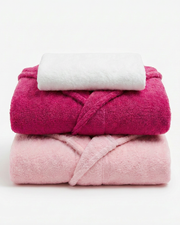 Family Comfort Set (2 Kids Bathrobes + 1 Plain Towel)