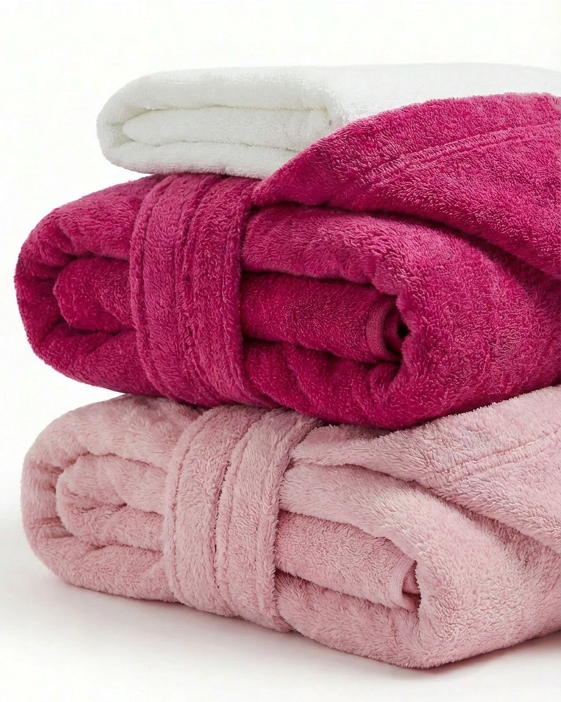 Family Comfort Set (2 Kids Bathrobes + 1 Plain Towel)