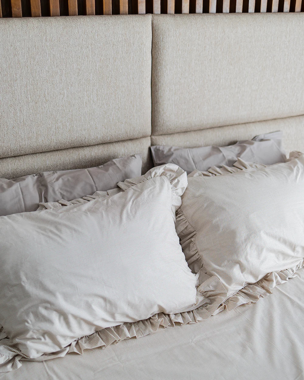 Striped Bedsheet + Winter Duvet