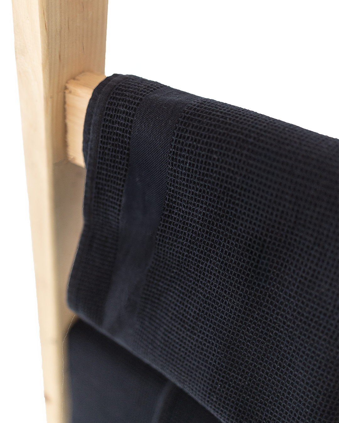 Black Waffle Kitchen Towels Set