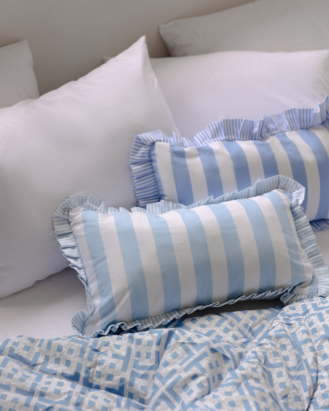 Blue Striped Cushion