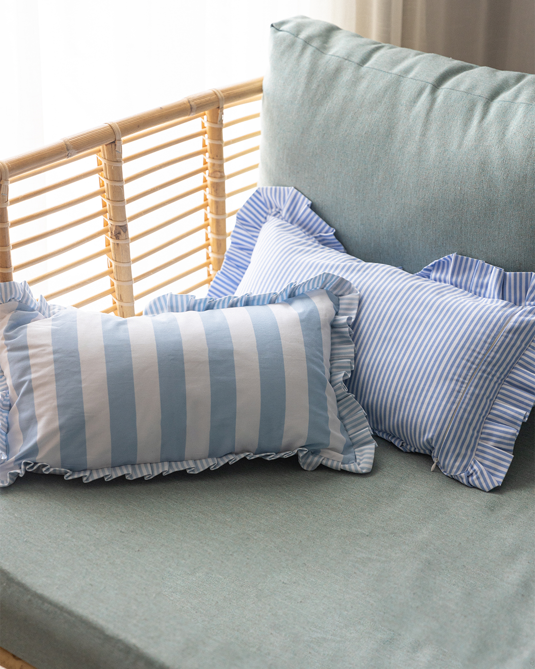 Blue Striped Cushion