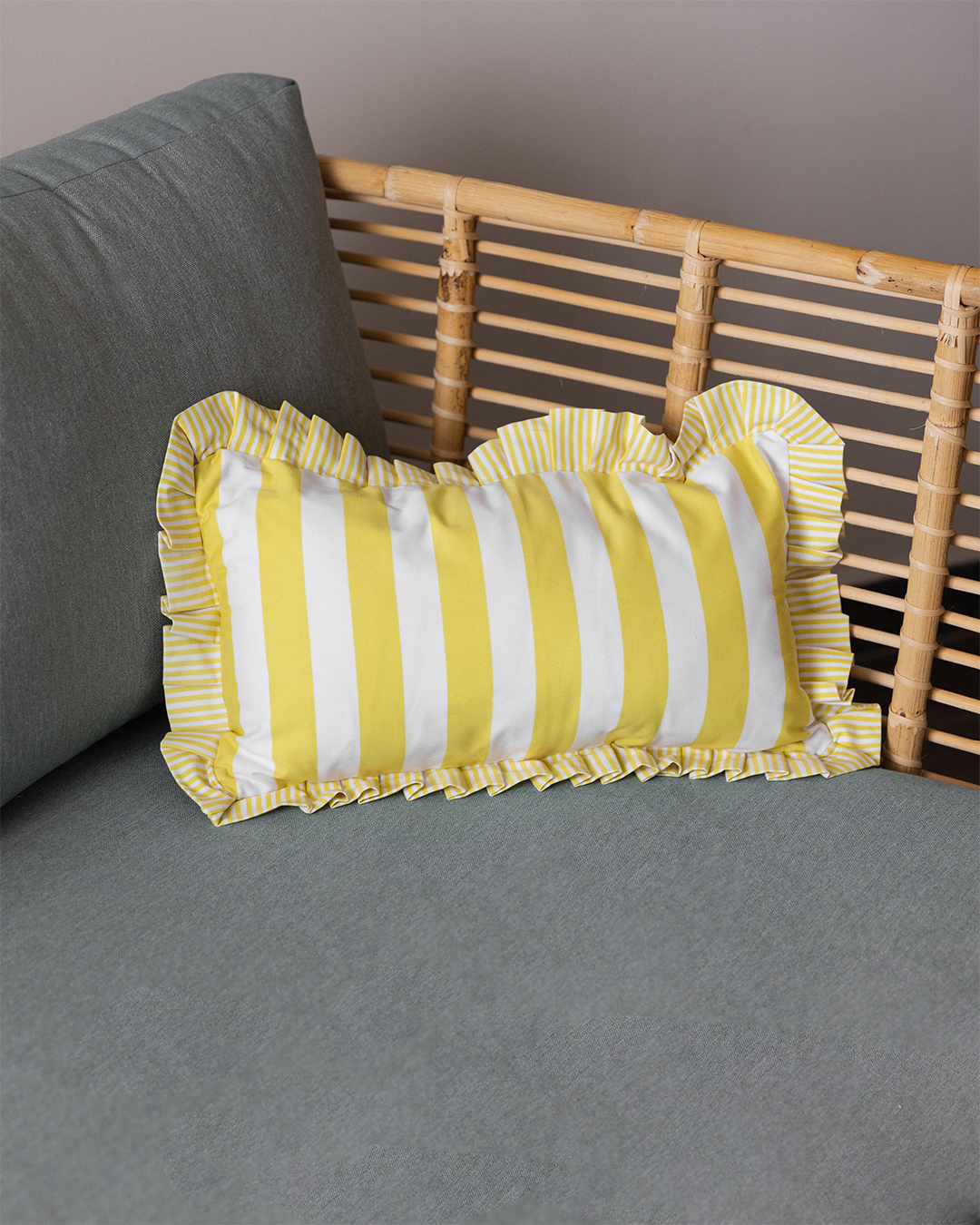 Yellow Striped Cushion