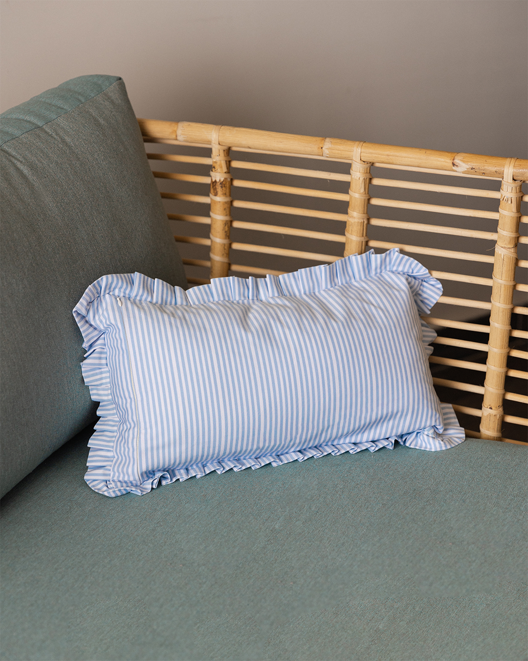 Baby Blue Striped Cushion