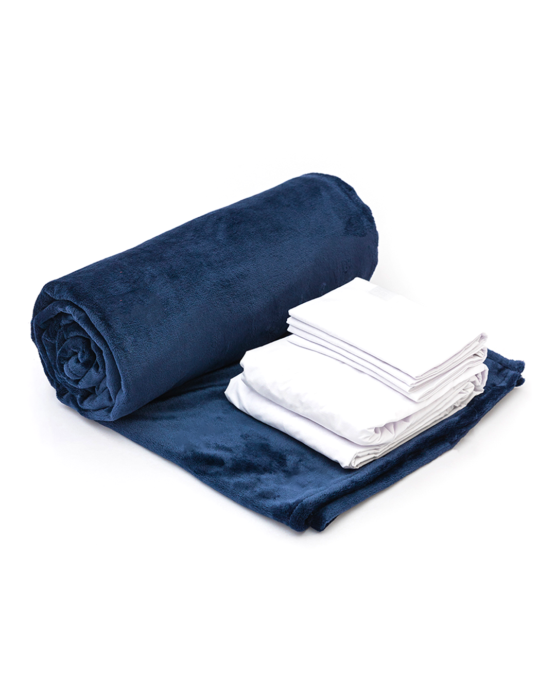 Fleece Blanket + Percale Fitted Sheet