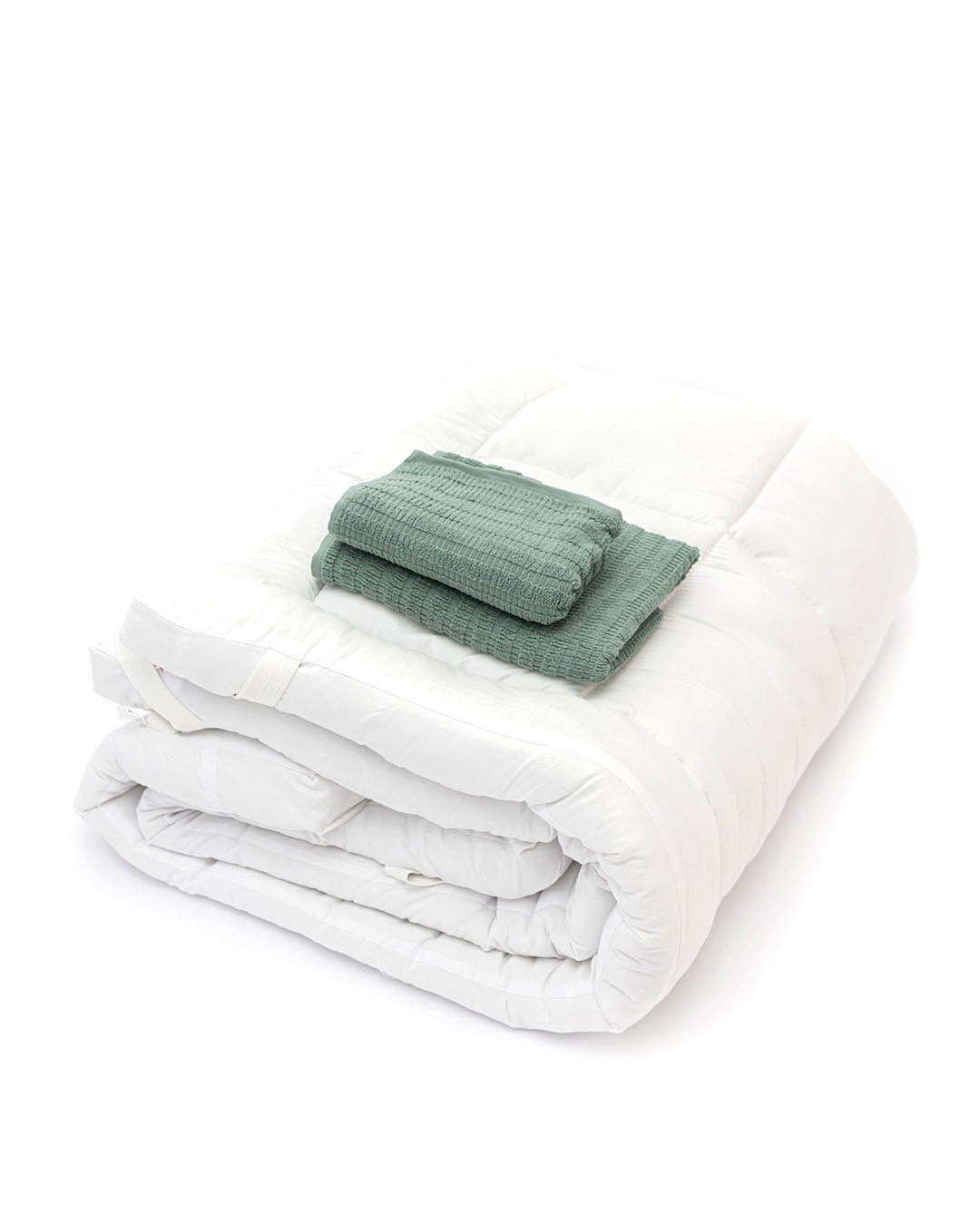 Mattress Topper + Soft Ribbed Towels