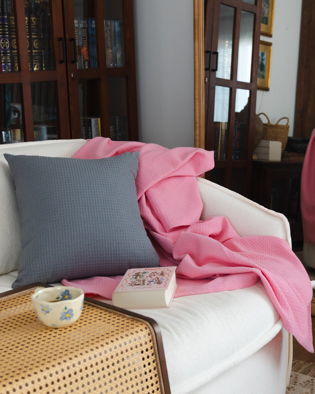 Waffle Cushion + Throw Bundle