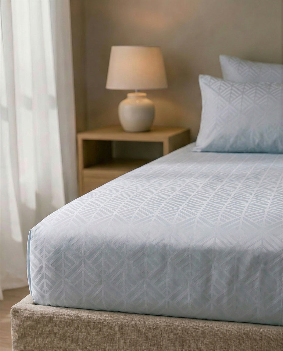 Dune Maze Jacquard Flat Bedsheet