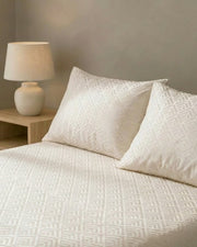 Dune Maze Jacquard Fitted Bedsheet (Outlet)