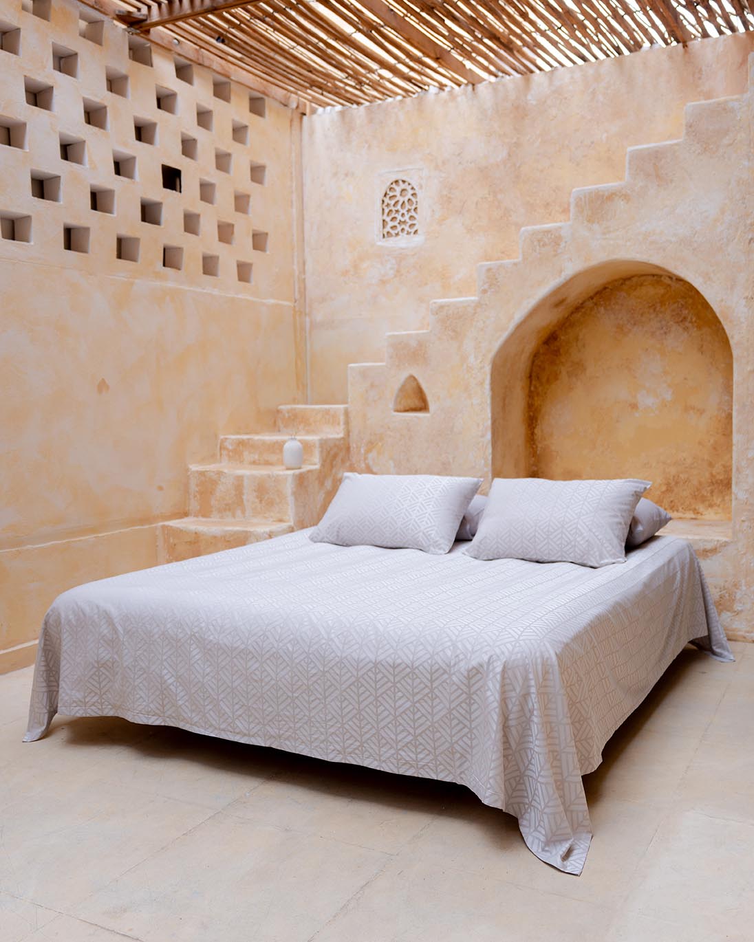 Dune Maze Jacquard Flat Bedsheet