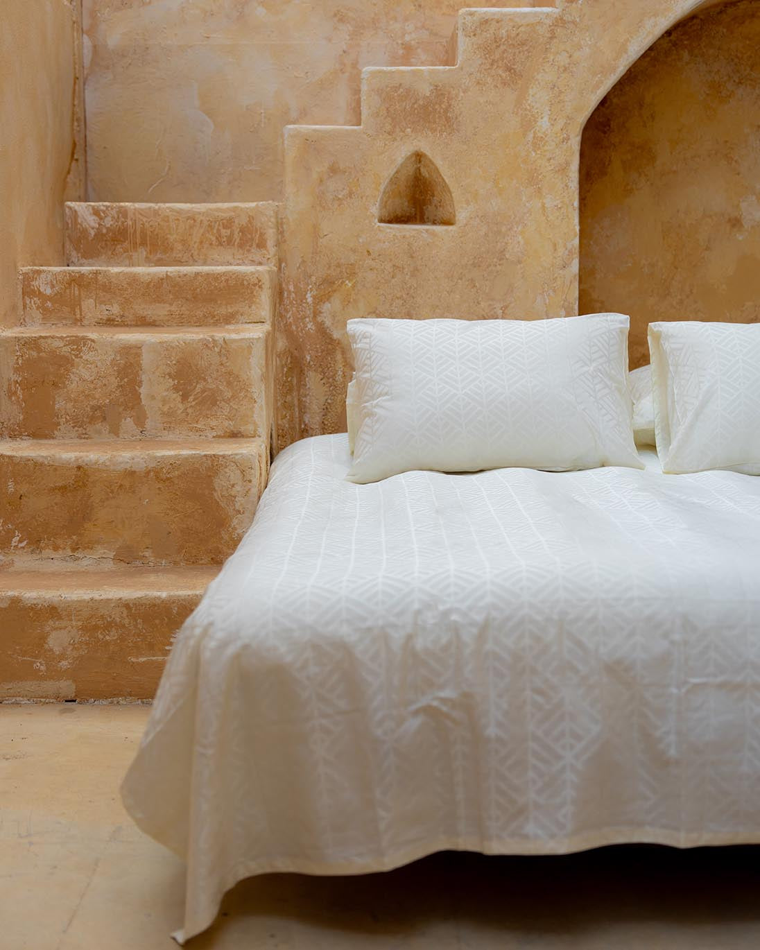 Dune Maze Jacquard Flat Bedsheet