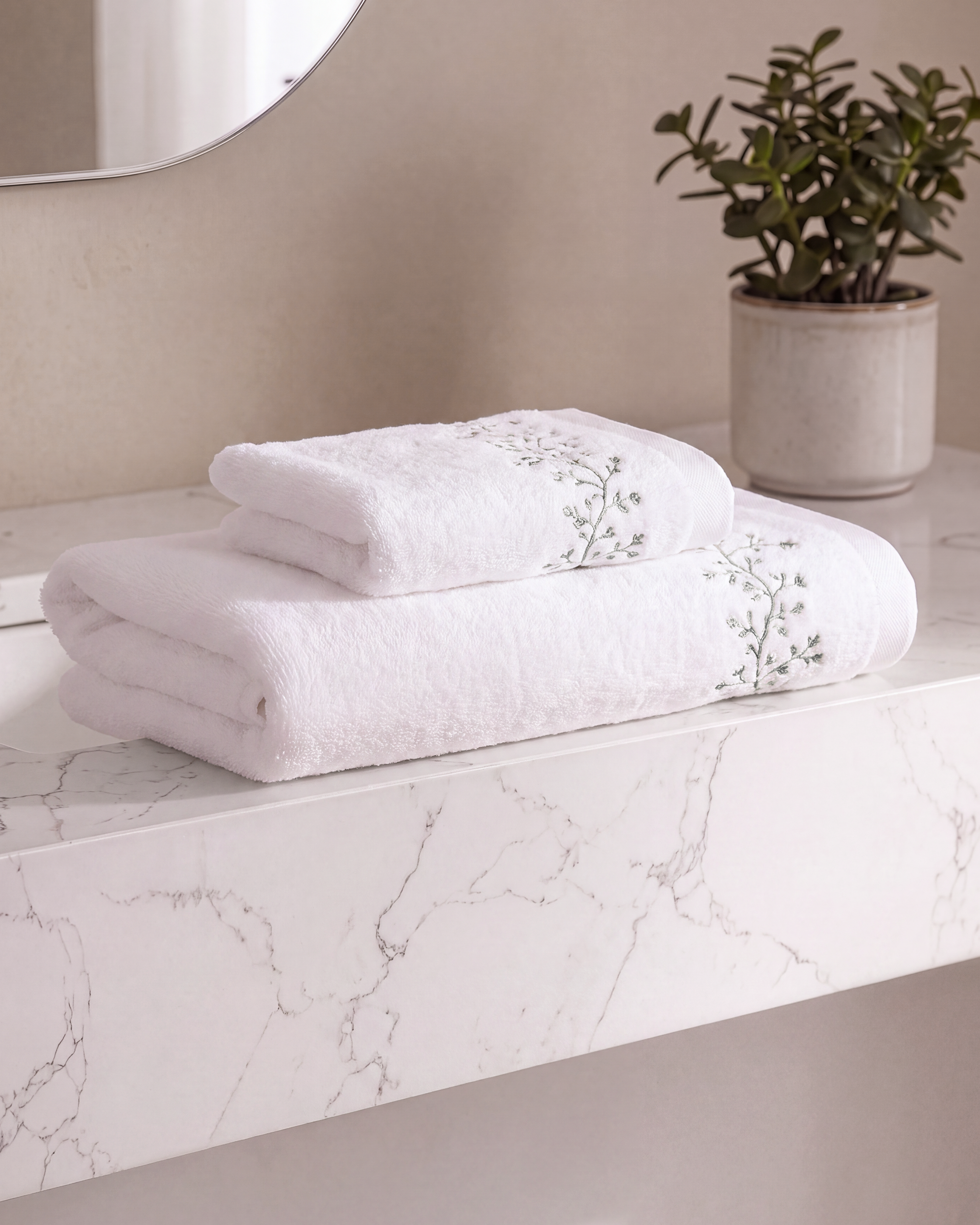 Olivia Embroidered Towel
