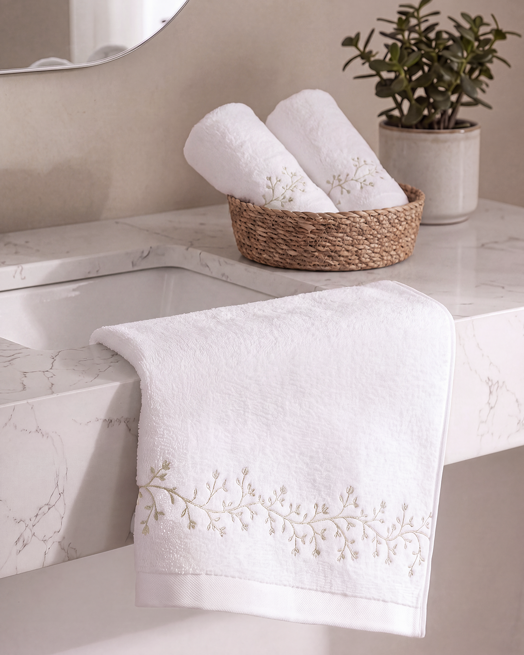 Olivia Embroidered Towel