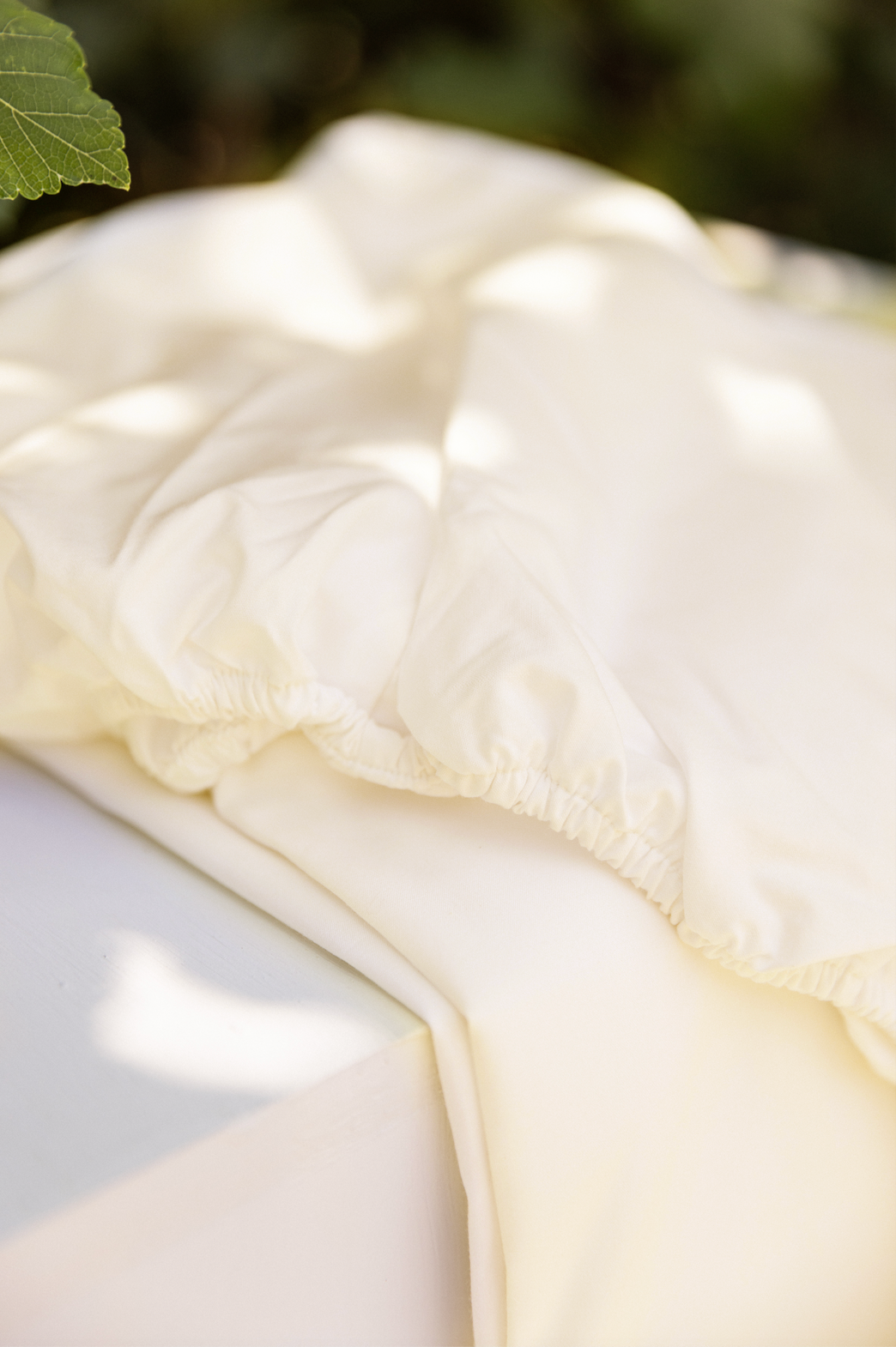 Off White Percale Fitted Sheet