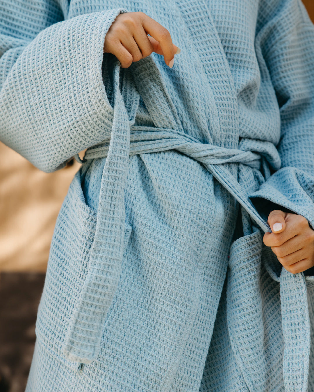 100% Cotton Waffle Bathrobe