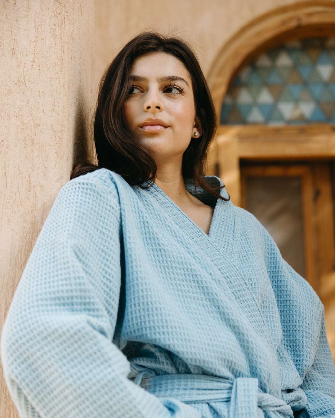 100% Cotton Waffle Bathrobe